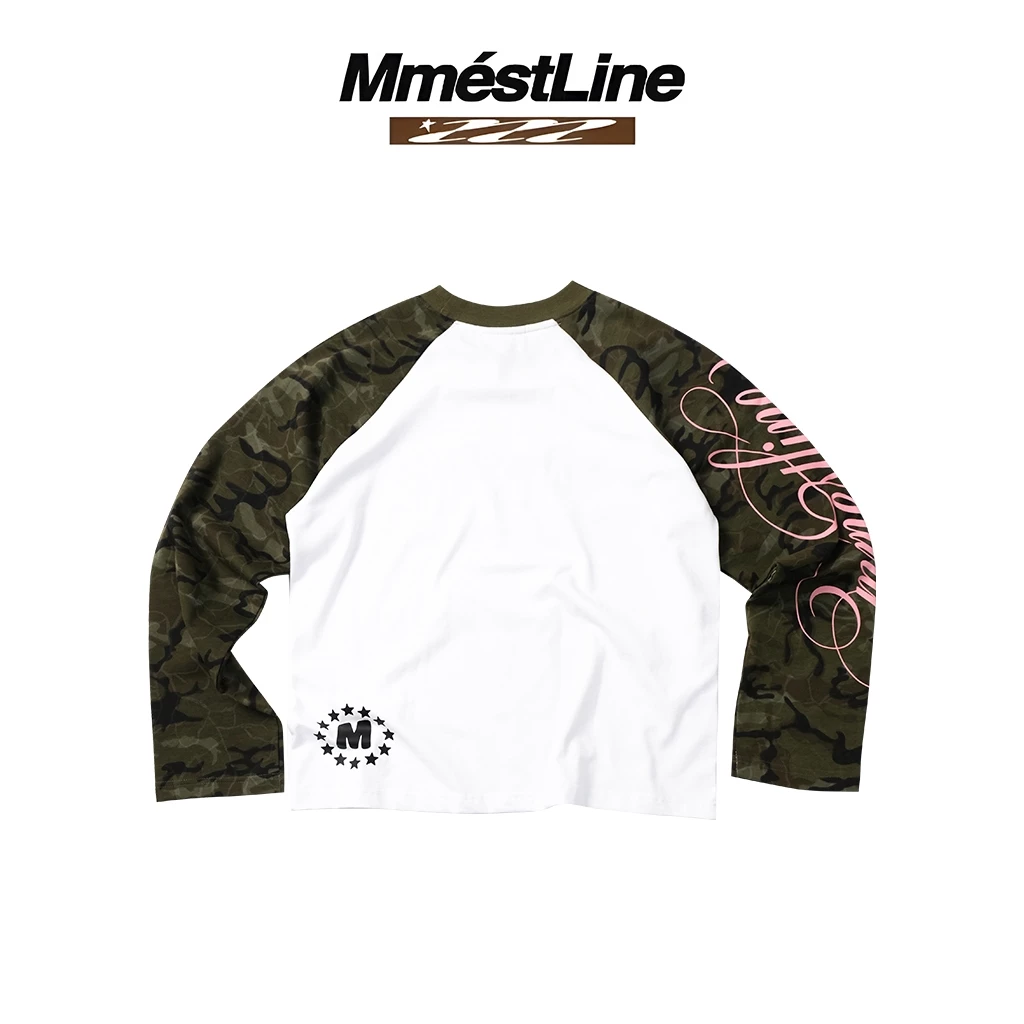 Áo Raglan Longsleeve MMESTLINE "DUSTLINE" Form Boxy in lụa nổi chất vải Cotton Premium 2 chiều image 3