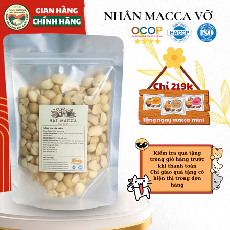 Nhân macca vỡ - Túi zip