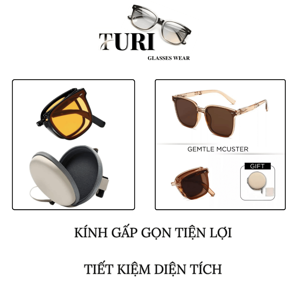 Kính mát gấp gọn nam nữ hot trend thời thượng chống ánh sáng xanh phù hợp đi biển G06