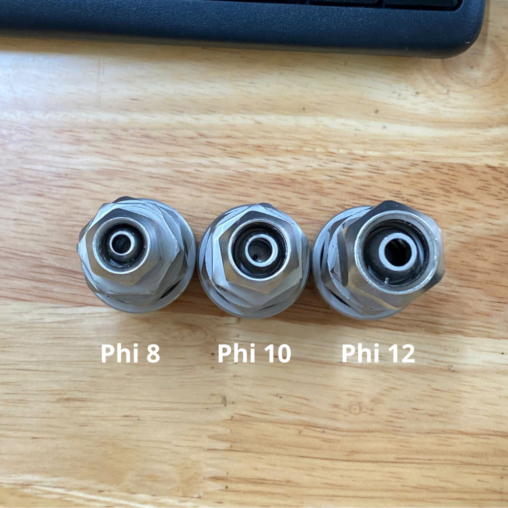 Combo Đầu Nối Nhanh Tự Khóa (SP-PP) Khớp Nối Hơi Khí Nén Đực Cái Inox Khớp Nối Nhật Tự Khóa Khoa Kim