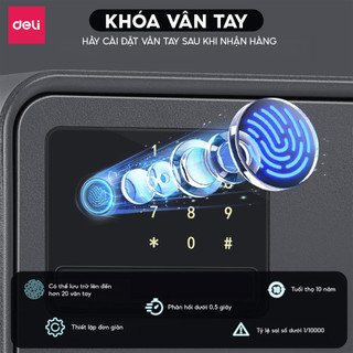 Két Sắt Điện Tử Vân Tay Gia Đình Thông Minh Locksworth 4 phương thức mở khóa, két sắt mini an toàn