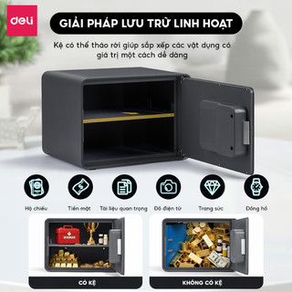 Két Sắt Điện Tử Vân Tay Gia Đình Thông Minh Locksworth 4 phương thức mở khóa, két sắt mini an toàn