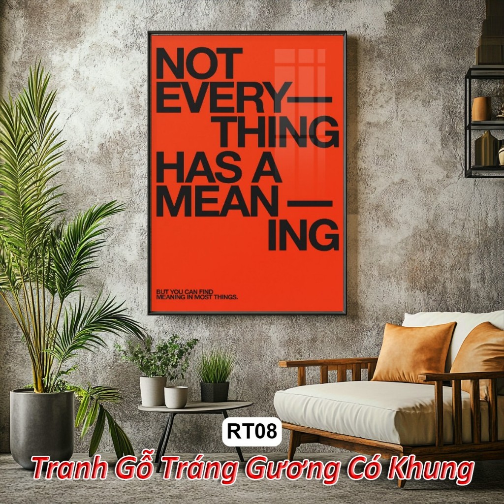 Tranh Poster Tráng Gương Treo Tường Phong Cách Retro Khung Composite Decor Phòng Khách, Không Gian Làm Việc