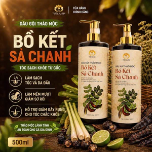 Thiên Y Linh - Dầu Gội Bồ Kết Sả Chanh Thảo Mộc giúp Giảm Rụng Tóc, Sạch Gàu size 500ml/chai