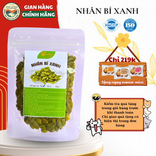 Nhân bí xanh sấy lạnh Túi zip - hạt dinh dưỡng lành mạnh, nhăn kiệng, ăn dặm
