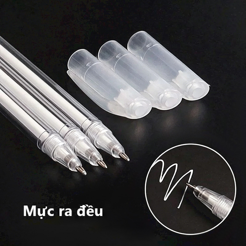 Bút Trắng Vẽ Phác Thảo Chuyên Dụng – Mực Gel Trắng Đục, Tô Sáng Nổi Bật, Viết Trên Nền Tối Siêu Mịn