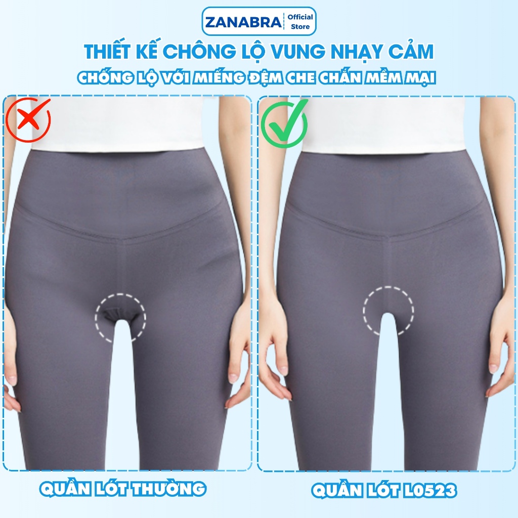[ MỚI 2026 ] Quần Lót Nữ Su Thạch Mềm mịn như mây mỏng nhẹ tàng hình không lộ viền co giãn thoải mái ZANABRA L0523
