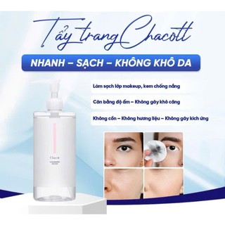 [CÔNG TY] Tẩy Trang Chacott 3 trong 1 Tẩy Trang Rửa Mặt Toner Làm Sạch Dưỡng Ẩm Nước Tẩy Trang Phù Hợp Mọi Loại D