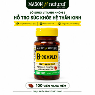 Viên uống vitamin B-Complex Mason Natural 100 viên giúp cải thiện trí nhớ, giảm stress và ăn ngon