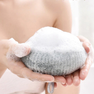 Bông Tắm Hút Chân Không Nhật Bản, Xốp Tắm Nhiều Bọt Kèm Đế Hút Gắn Tường Tiện Lợi