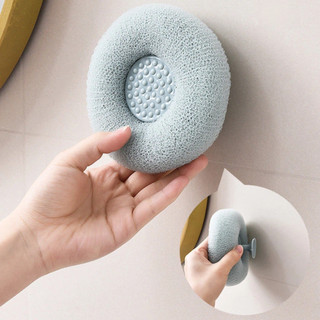 Bông Tắm Hút Chân Không Nhật Bản, Xốp Tắm Nhiều Bọt Kèm Đế Hút Gắn Tường Tiện Lợi