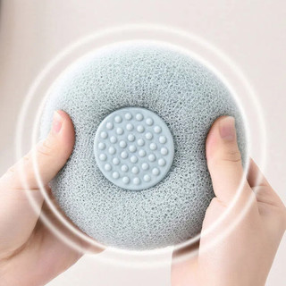 Bông Tắm Hút Chân Không Nhật Bản, Xốp Tắm Nhiều Bọt Kèm Đế Hút Gắn Tường Tiện Lợi