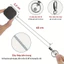 Móc Khóa Dây Rút Thẻ Đeo & Chìa Khóa Kim Loại, Dây Thép 60cm, Kích Thước 3.2cm, Đa Năng