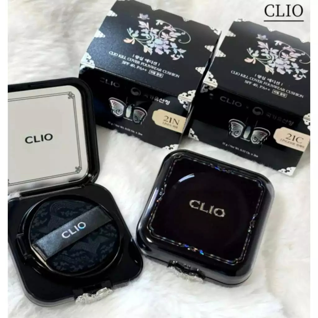 Phấn Nước Cushion Clio Kill Cover Mesh Glow Che Phủ Tự Nhiên Căng Bóng (Kèm Lõi) - Ever Queen
