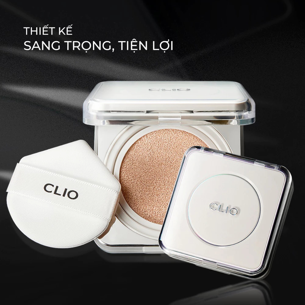 Phấn Nước Cushion Clio Kill Cover Mesh Glow Che Phủ Tự Nhiên Căng Bóng (Kèm Lõi) - Ever Queen