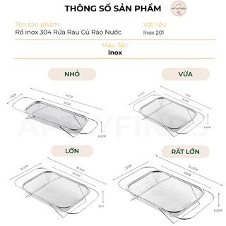 Rổ Inox Lưới Gác Bồn Rửa Chén, Rửa Rau Củ Quả APTLYFINDS - Có Thể Thu Gọn, Phơi Đũa Muỗng