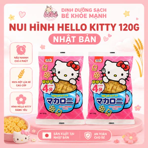 Nui Hello Kitty Nhật Bản Cho Bé Ăn Dặm Từ 9 Tháng 120g – Nui Trứng Hình Hoa Nội Địa Nhật