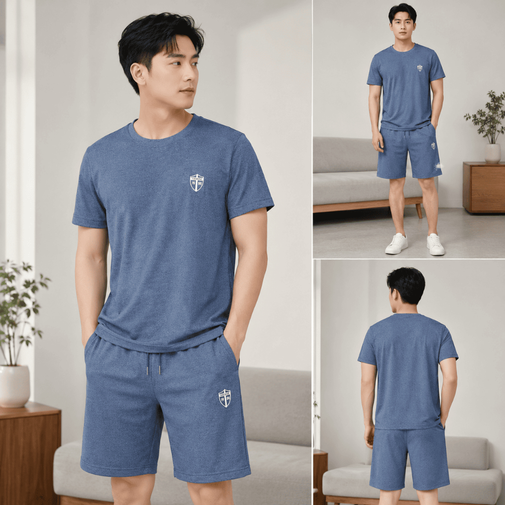 Bộ Quần Áo Nam Ngắn Tay  BH-001 Cotton Mềm Mịn, Thoáng Mát, Co Giãn Nhẹ, Form Gọn Dễ Mặc Trẻ Trung