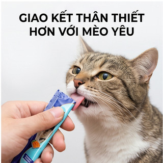 Sup Thưởng Cho Mèo 50 thanh×15g - Pate Dạng Sốt Bổ Sung Nước, Thành Phần Tự Nhiên, An Toàn Tuyệt Đối Cho Mèo Cưng