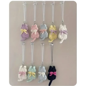 Móc Khoá Mèo Len Xinh Xắn, Móc Treo Điện Thoại , Móc Treo Túi Bằng Len Handmade