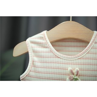 Váy bé gái sát nách xòe tầng thun cotton thoáng mát thời trang bé gái mùa hè style Hàn D1323 Bí Ngô Nhỏ