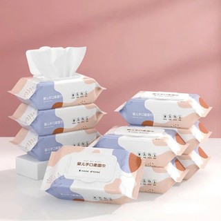 KHĂN ƯỚT CAO CẤP BỊCH 80 TỜ CHO EM BÉ - Khăn Giấy Ướt Không Mùi Mềm Mịn,Khăn Lau Dịu Nhẹ An Toàn Cho Da Nhạy Cảm