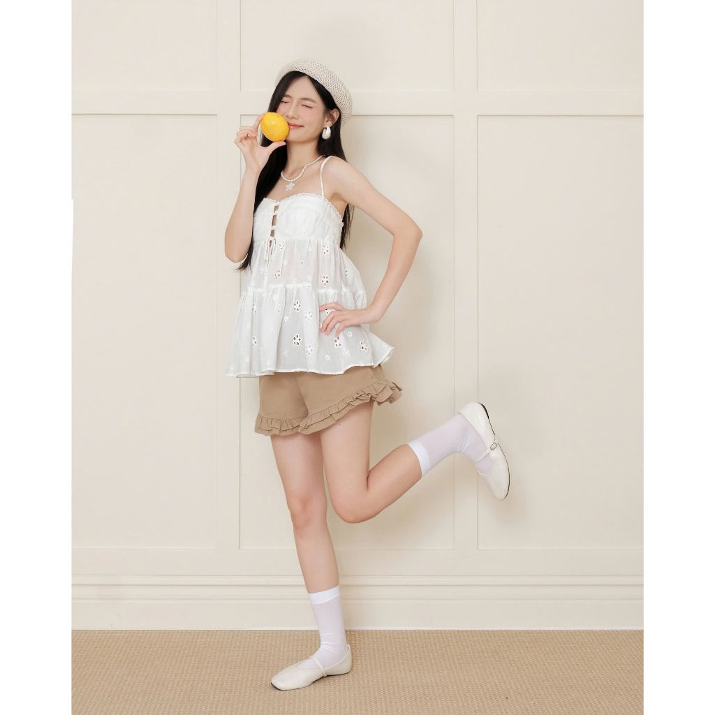 Áo Nữ PERFUL TOP 2s Chiết Eo Chất Xô Đi Biển SECODEE