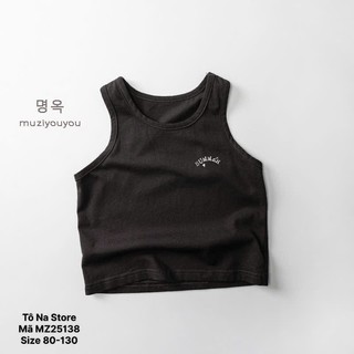 Áo ba lỗ sát nách mùa hè cho bé trai, Áo tanktop cotton thoáng mát basic cho bé từ 9-28kg MZ25138