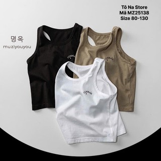 Áo ba lỗ sát nách mùa hè cho bé trai, Áo tanktop cotton thoáng mát basic cho bé từ 9-28kg MZ25138