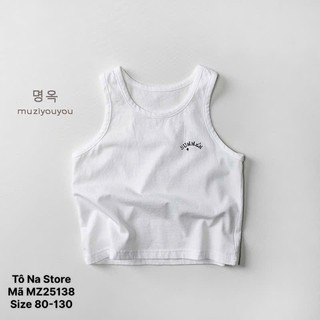 Áo ba lỗ sát nách mùa hè cho bé trai, Áo tanktop cotton thoáng mát basic cho bé từ 9-28kg MZ25138