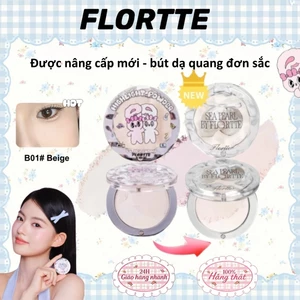 FLORTTE Phấn Bắt Sáng Bunny Highlight Lì Màu Làm Sáng Nâng Vùng Tối Gương Mặt Tự Nhiên Lâu Trôi 4g(3 Màu)