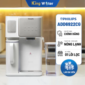 [GIÁ TẠI KHO] Máy Lọc Nước RO - Làm Đá Philips ADD6922CG | Để Bàn 02 Lõi, Nóng Lạnh Uống Trực Tiếp