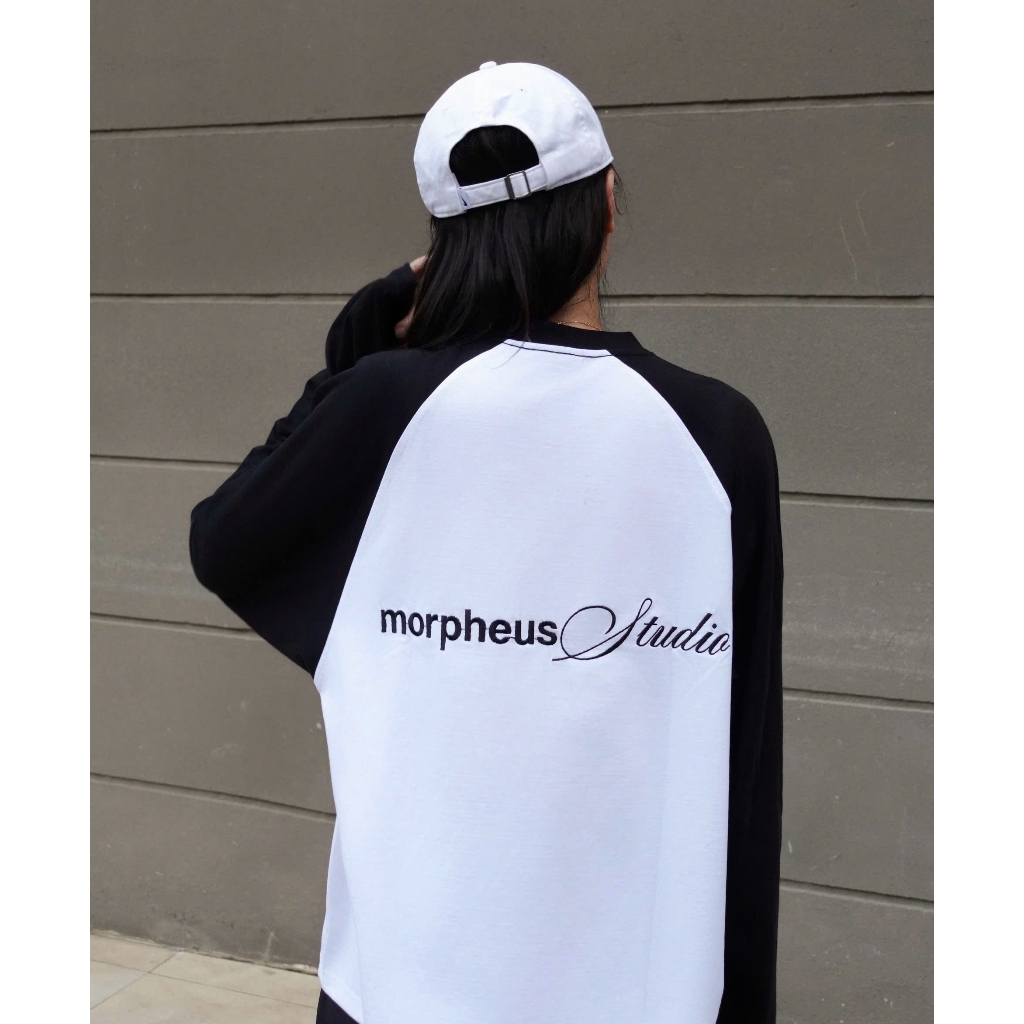 Áo Thun Tay Dài RAGLAN Thêu Chữ Local Brand Morpheus, Boxy LONGSLEEVE cotton, 260gsm