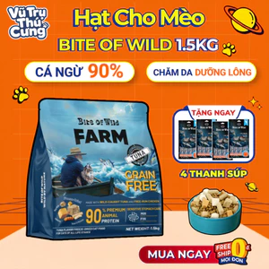Thức Ăn Hạt Cho Mèo Bite Of Wild Farm Topping Cá Ngừ 1,5kg Hỗ Trợ Tiêu Hóa, Miễn Dịch, Sức Khỏe Toàn Diện