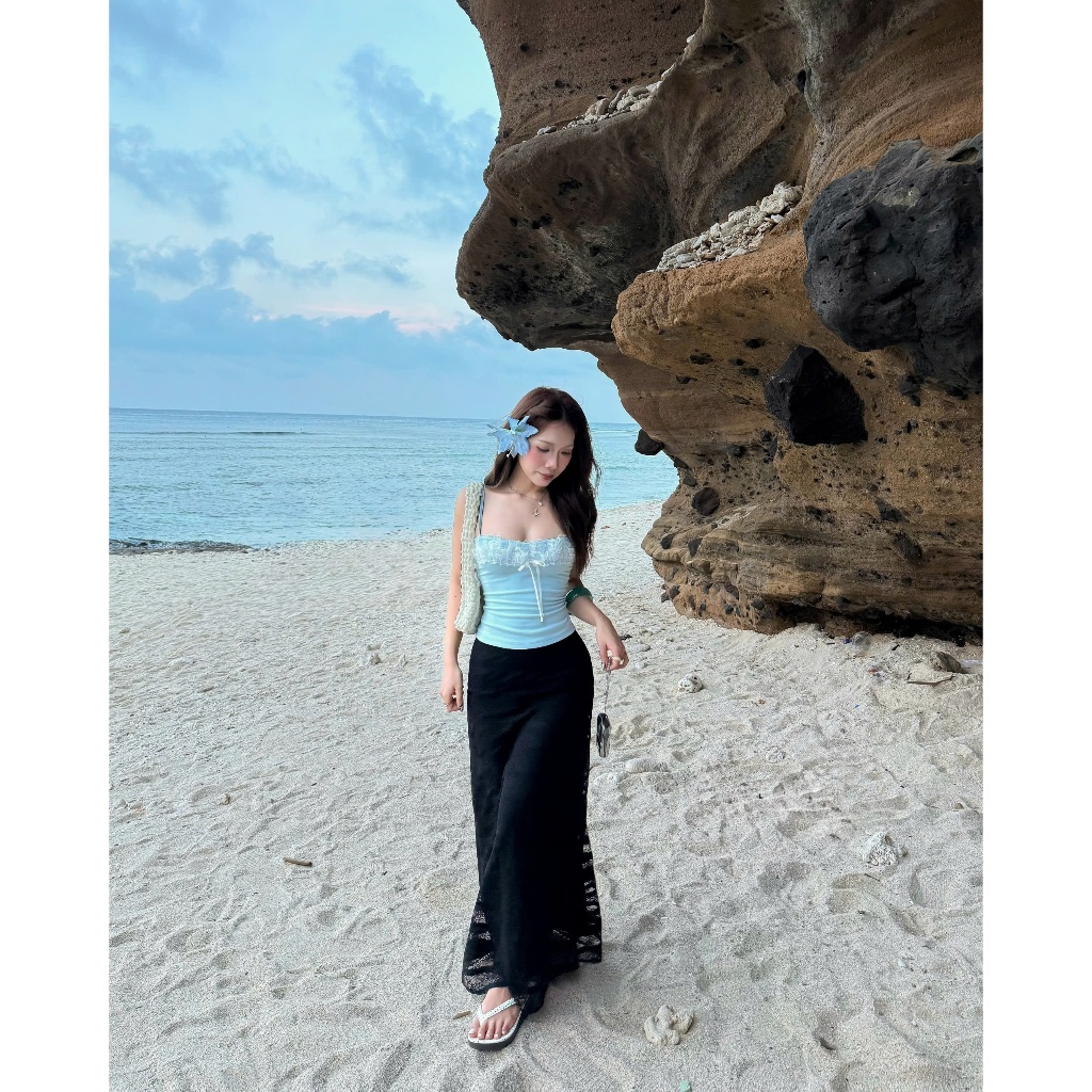 Chân Váy Nữ INSEE SKIRT Form Suông Chất Thun Ren Quyến Rũ SECODEE