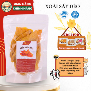 Xoài sấy dẻo loại 1, túi zip - Ăn vặt lành mạnh, không chất bảo quản