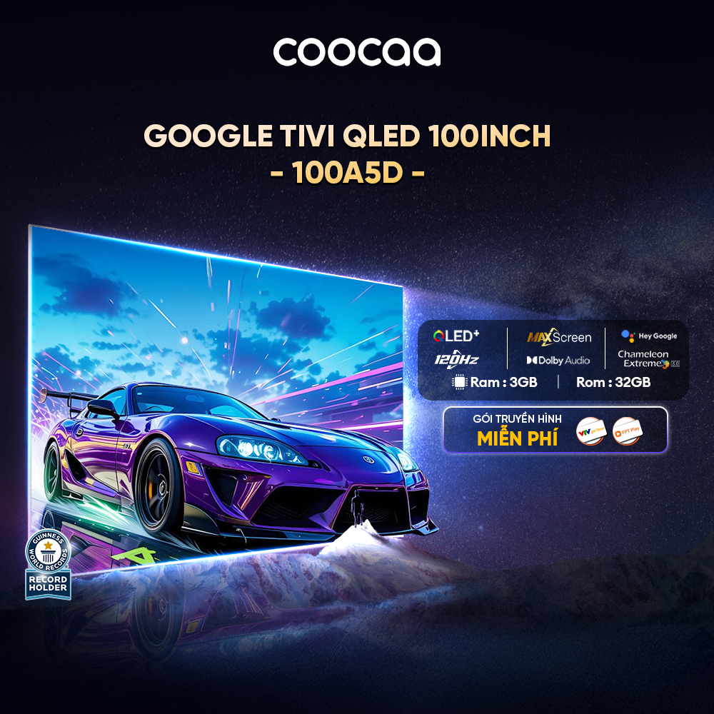 Google Tivi Coocaa Qled+ 100 inch 100A5D