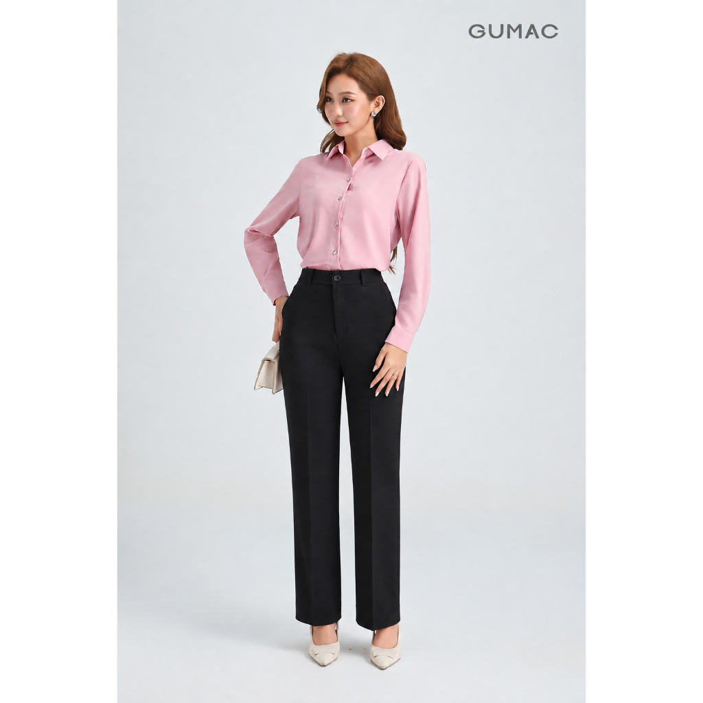 Quần Tây Nữ GUMAC Ống Suông Công Sở Thiết Kế Tối Giản Thanh Lịch Thời Trang LQG05071