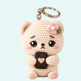 Móc Khóa Len Lendon DuDu Bubu Dễ Thương 9cm Handmade Amigurumi Quà Tặng Phụ Kiện Balo Móc Chìa Khóa