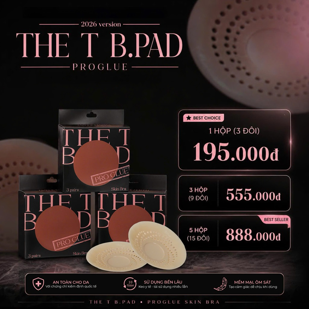 THE T B.PAD – PROGLUE VERSION  ( Hộp 3 Đôi miếng dán có keo YT )