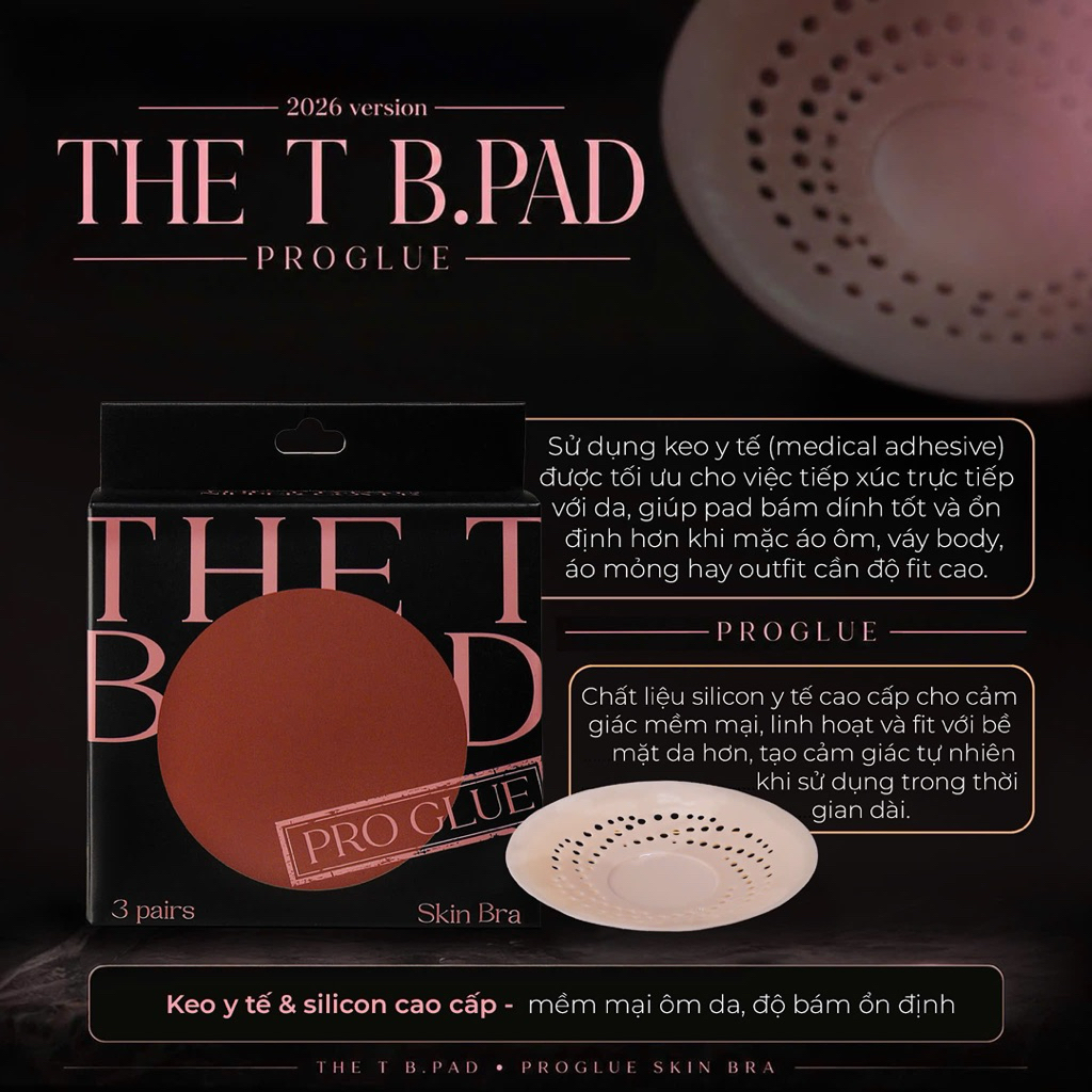 THE T B.PAD – PROGLUE VERSION  ( Hộp 3 Đôi miếng dán có keo YT )