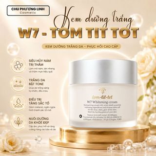 Kem Dưỡng Trắng Da W7 Whitening Cream Tom-Tit-Tot MP1470 - Hỗ Trợ Mờ Thâm Sạm, Nám, Tàn Nhang, Căng Bóng Tự Nhiên