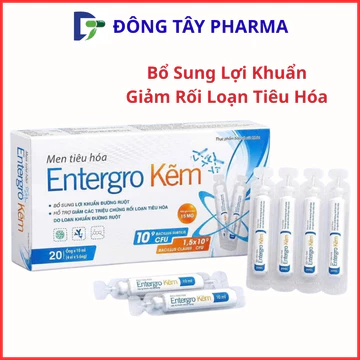 Men Tiêu Hoá Entergro Kẽm, Men Vi Sinh Bổ Sung Lợi Khuẩn, Cân Bằng Vi Khuẩn Đường Ruột