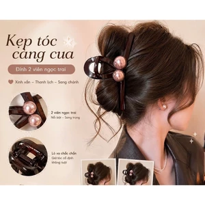 Kẹp tóc càng cua đính viên phong cách Hàn Quốc