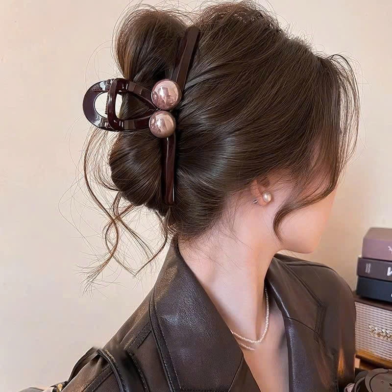 Kẹp tóc càng cua đính viên phong cách Hàn Quốc