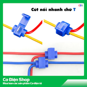 Cút nối dây điện nhanh chữ T 0.75 - 2.5 mm2 - Nhựa PP cao cấp, cách điện, cách nhiệt cực tốt