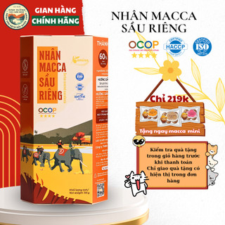 Nhân macca mix sầu riêng Hộp giấy -Béo thơm lạ miệng, không phụ gia