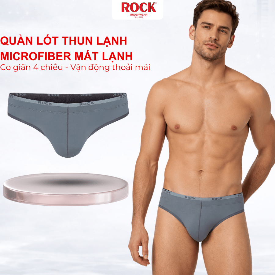Quần Lót Nam ROCK QA511 Chất Liệu Thun Lạnh Trẻ Trung, Quần Lót Nam Thun Lạnh Thoáng Khí Êm Ái Không Bí Bách