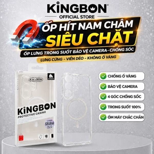 Ốp Lưng Samsung Lưng Cứng Viền Dẻo Chống Ố Vàng KiNGBON S23Ultra/S24Ultra/S25Ultar/S26Ultra