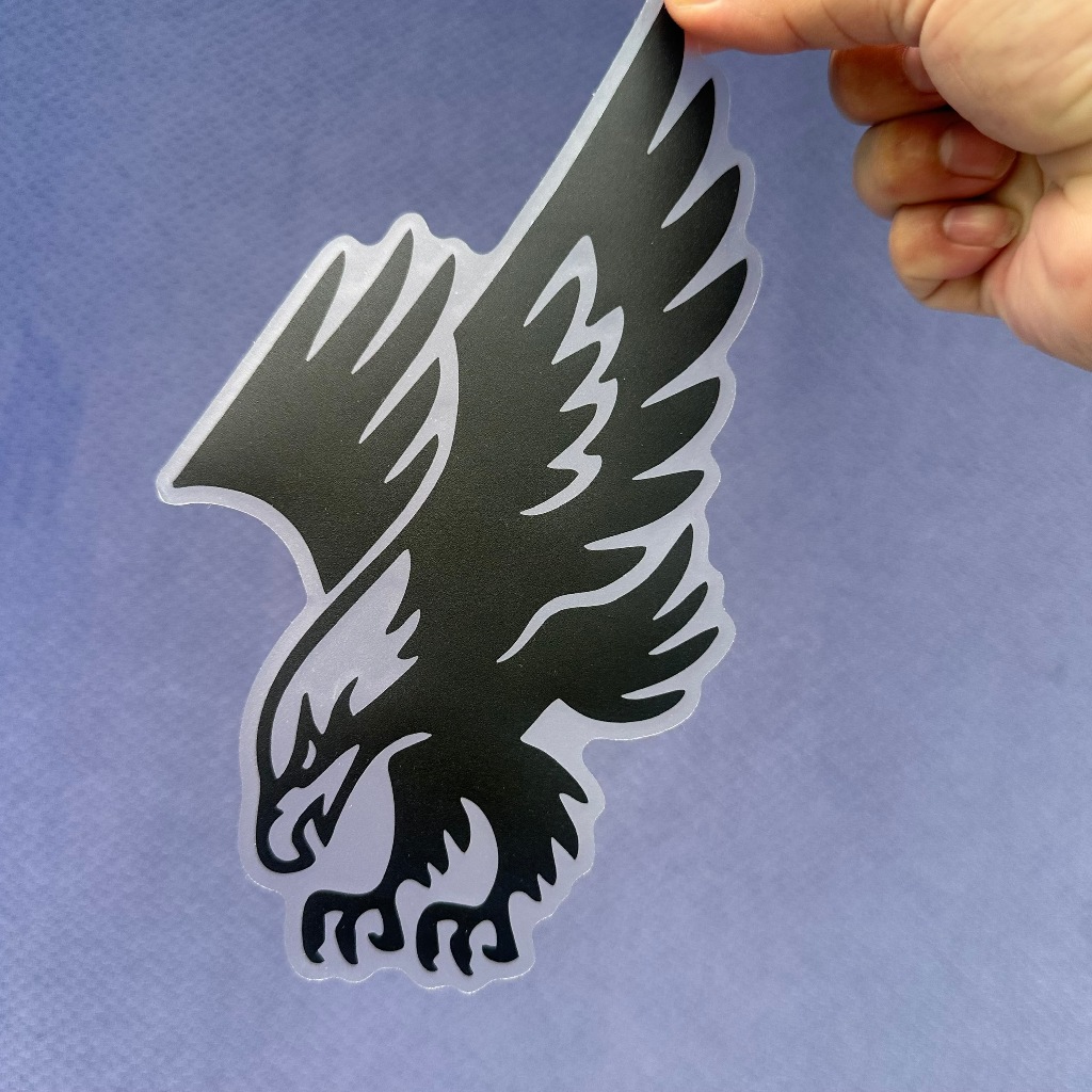TEM LỘT TÁCH NỀN, CHIM ĐẠI BÀNG SĂN MỒI , decal trang trí xe, nón bảo hiểm, laptop, chống nước nhiều kích thước